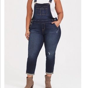 Torrid cropped overalls